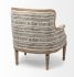 Elizabeth Accent Chair (Cream Fabric Seat Wooden Base Detailed Back)