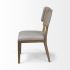 Tenton Dining Chair (Set of 2 - Grey Fabric Seat & Medium Brown Wood Frame)