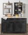 Fieri Kitchen Island (Solid Iron Black Body with White Marble Top)
