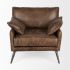 Cochrane Accent Chair (Brown Leather & Grey Iron)