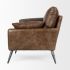 Cochrane Accent Chair (Brown Leather & Grey Iron)