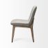 David Dining Chair (Set of 2 - Grey Fabric Wrap Medium Brown Wood Base)