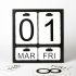 Dario Alternative Wall Decor (Metal Wall Calendar with changeable Date Day Month)