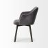 Ronald Dining Chair (Grey Velvet Wrap Black Wooden Base)