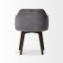Ronald Dining Chair (Grey Velvet Wrap Black Wooden Base)