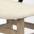Haden Bar Stool (Cream Upholstered Seat Brown Wood Frame Stool)