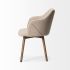 Ronald Dining Chair (Cream Fabric Wrap Brown Wooden Base)