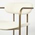 Parker Dining Chair (Set of 2 - Cream Fabric Seat Gold Metal Frame)