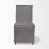 Elbert Dining Chair (Set of 2 - Grey Fabric Slip-Cover Brown Wooden Base)