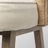 Monmouth Counter Stool (Cream & Beige Fabric Seat Brown Wood Frame)