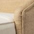 Monmouth Bar Stool (Cream & Beige Fabric Seat Brown Wood Frame)