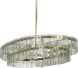 Wallace Chandelier (Gold Metal & Frosted Glass)
