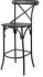 Etienne Bar Stool (Black Wood & Black Metal)