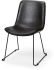 Sawyer Dining Chair (Set of 2 - Dark Brown Faux-Leather Seat Black Iron Frame)