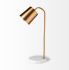 Sanderson Table Lamp (Gold Metal Shade White Marble Base)