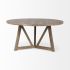 Legolas Dining Table (Round Brown Solid Wood Top & Base)