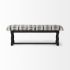 Denison Bench (II - Black Wood Base Woven-Leather Cushion Top)