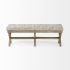 Solis Bench (Brown Base Beige Woven Leather Cushion)