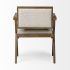 Topanga Dining Chair (Cream Fabric Wrap & Medium Brown Wooden Frame)