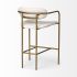 Parker Counter Stool (Cream Fabric Seat Gold Metal)