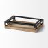 Ross Tray (Set of 2 - Natural Wood with Black Metal Nesting)