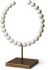 Pontchartrain Beaded Broken Sphere Decorative Object (Large - White with Gold Base)