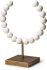 Pontchartrain Beaded Broken Sphere Decorative Object (Small - White with Gold Base)