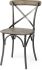 Etienne Dining Chair (Set of 2 - Brown Solid Wood Seat Grey Iron Frame)
