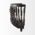Liam Wall Candle Holder (II - Black Metal Frame with Wooden Beads)