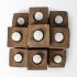 Cassius Table Candle Holder (Light Brown Nine Wood Block)