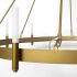 Decamp Glass Tube Twelve Light Chandelier (Gold Metal Chassis)