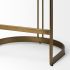Hollyfield Barstool (Brown Leather & Gold Metal)