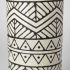 Uhura Vase (Petit - Crème Motif Noir Cylindrique)