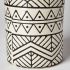Uhura Vase (Large - Cream Black Patterned Cylindrical)