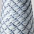 Troi Vase (Large - Céramique à Motif d'Écailles De Poisson Bleu et Blanc)