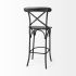 Etienne Bar Stool (Black Wood & Black Metal)
