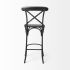Etienne Bar Stool (Black Wood & Black Metal)