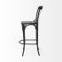 Etienne Bar Stool (Black Wood & Black Metal)