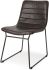 Thornton Dining Chair (Set of 2 - Dark Brown Seat Black Iron Frame)