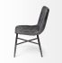 Horsdal Dining Chair (Black Faux Leather & Black Metal)