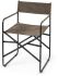 Direttore Dining Chair (Brown & Grey Suede with Metal Frame)