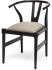 Trixie Dining Chair (Black Wooden Base Linen Seat)