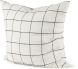Suzanne Decorative Pillow (22x22 - White & Black Square Pattern Cover)