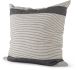 Nancy Decorative Pillow (22x22 - Beige With Black Stripe Detail Cover)