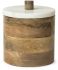 Small - Brown Round Wooden Storage Box