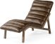 Whiskey Genuine Leather Armless Chaise