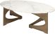 Reinhold Coffee Table (Oval - White Marble & Gold Metal)