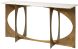 Reinhold Console Table (White Marble & Gold Metal)