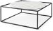 Austen Coffee Table (Round White Marble Top with Black Metal Frame)