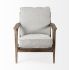 Olympus Accent Chair (Frost Grey Fabric Wrapped Wooden Frame)